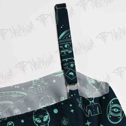 Outer Space Spaghetti Strap Long Dress