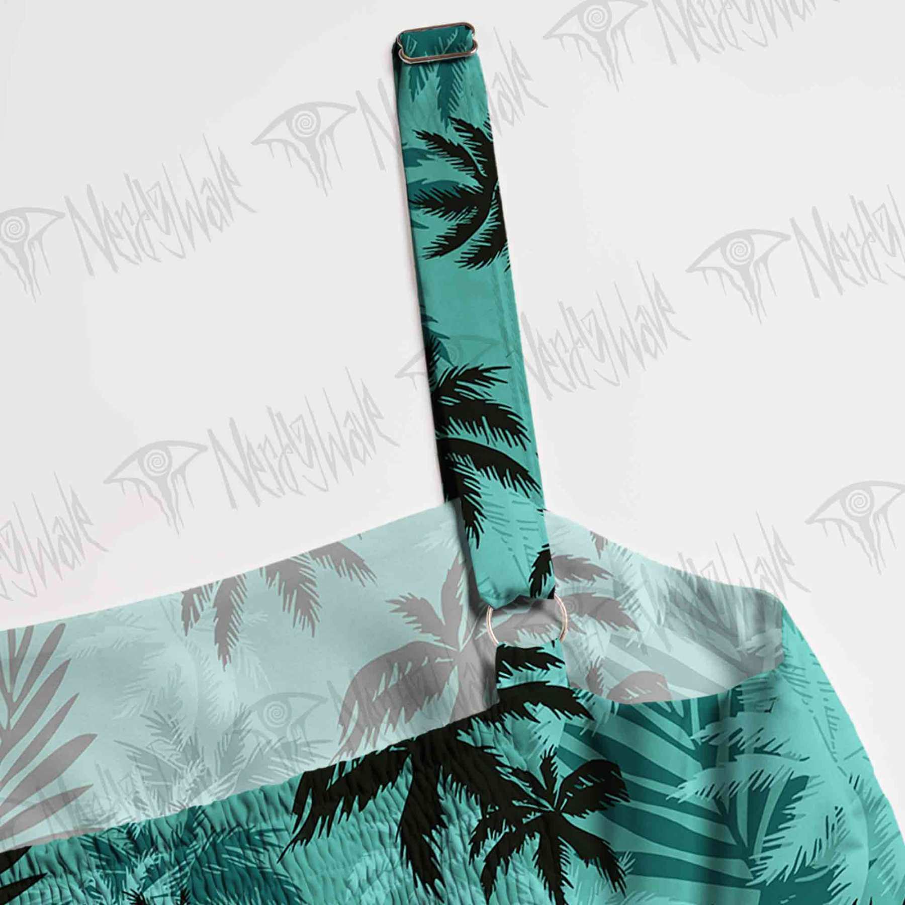Palm Tree Spaghetti Strap Long Dress