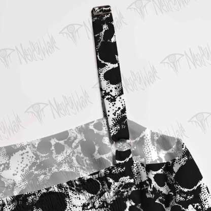 Horror Skull Spaghetti Strap Long Dress