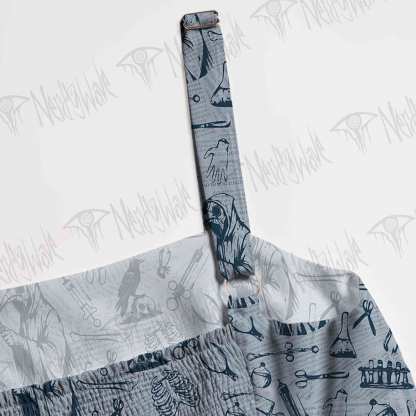 Black Death Spaghetti Strap Long Dress