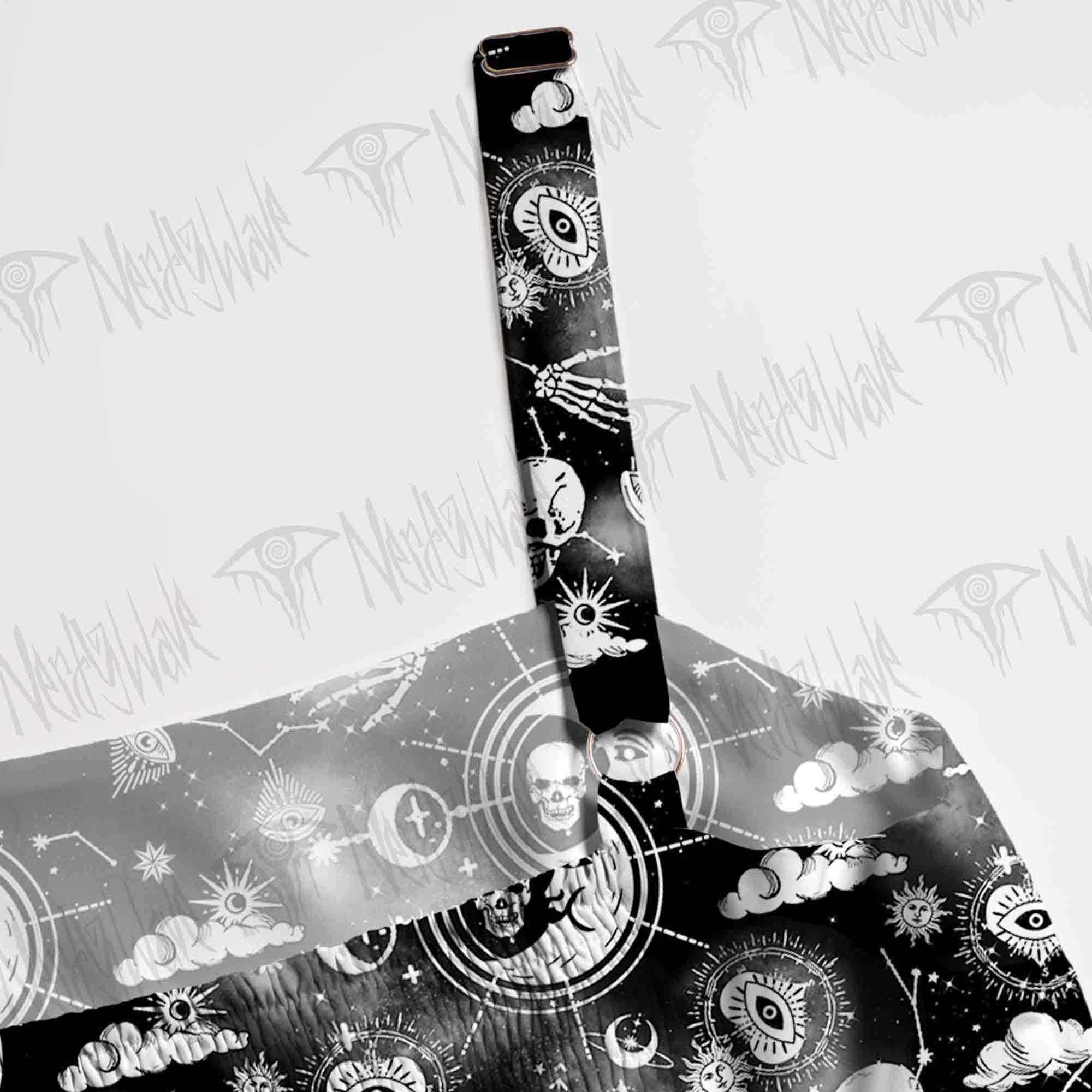 Skulls and Zodiac Wide Straps Maxi Dress