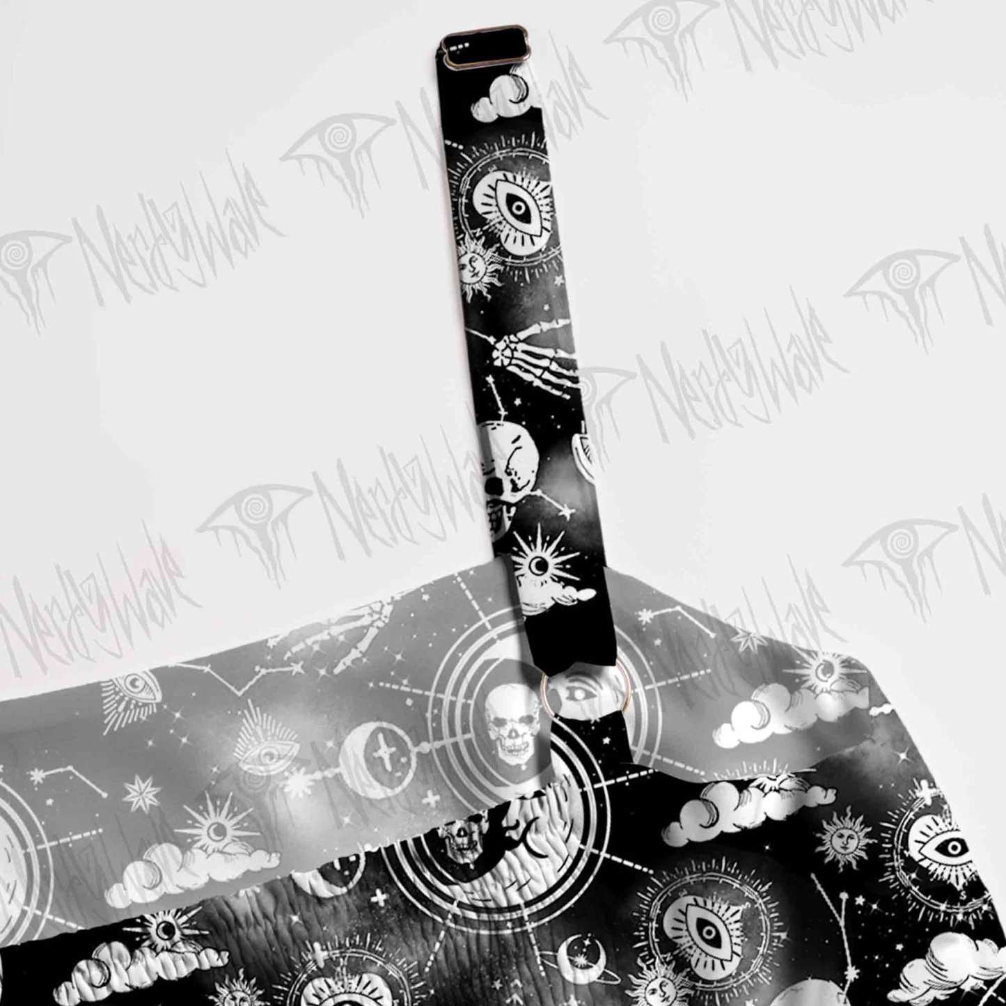 Skulls and Zodiac Wide Straps Maxi Dress