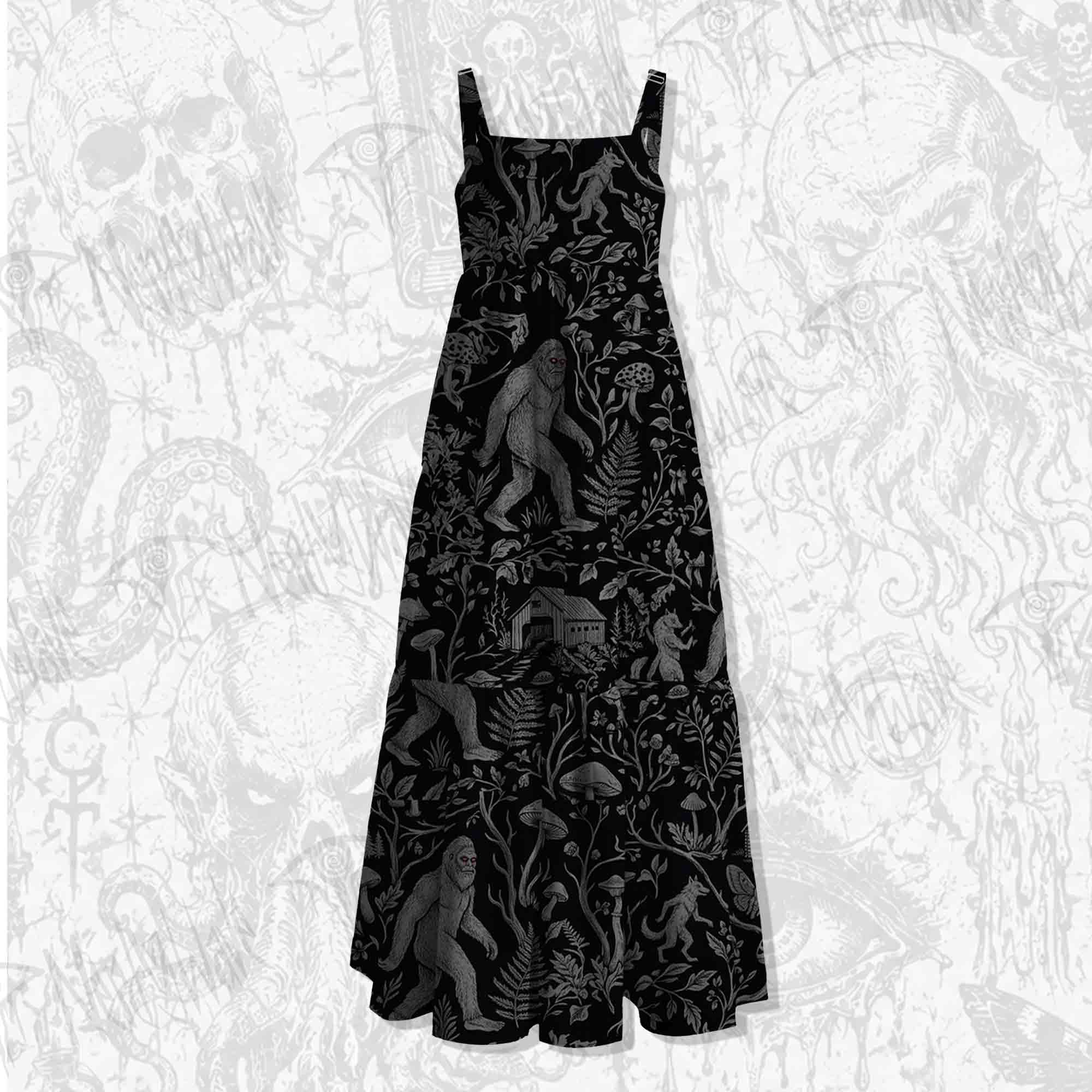 Cryptid Forest Wide Straps Maxi Dress