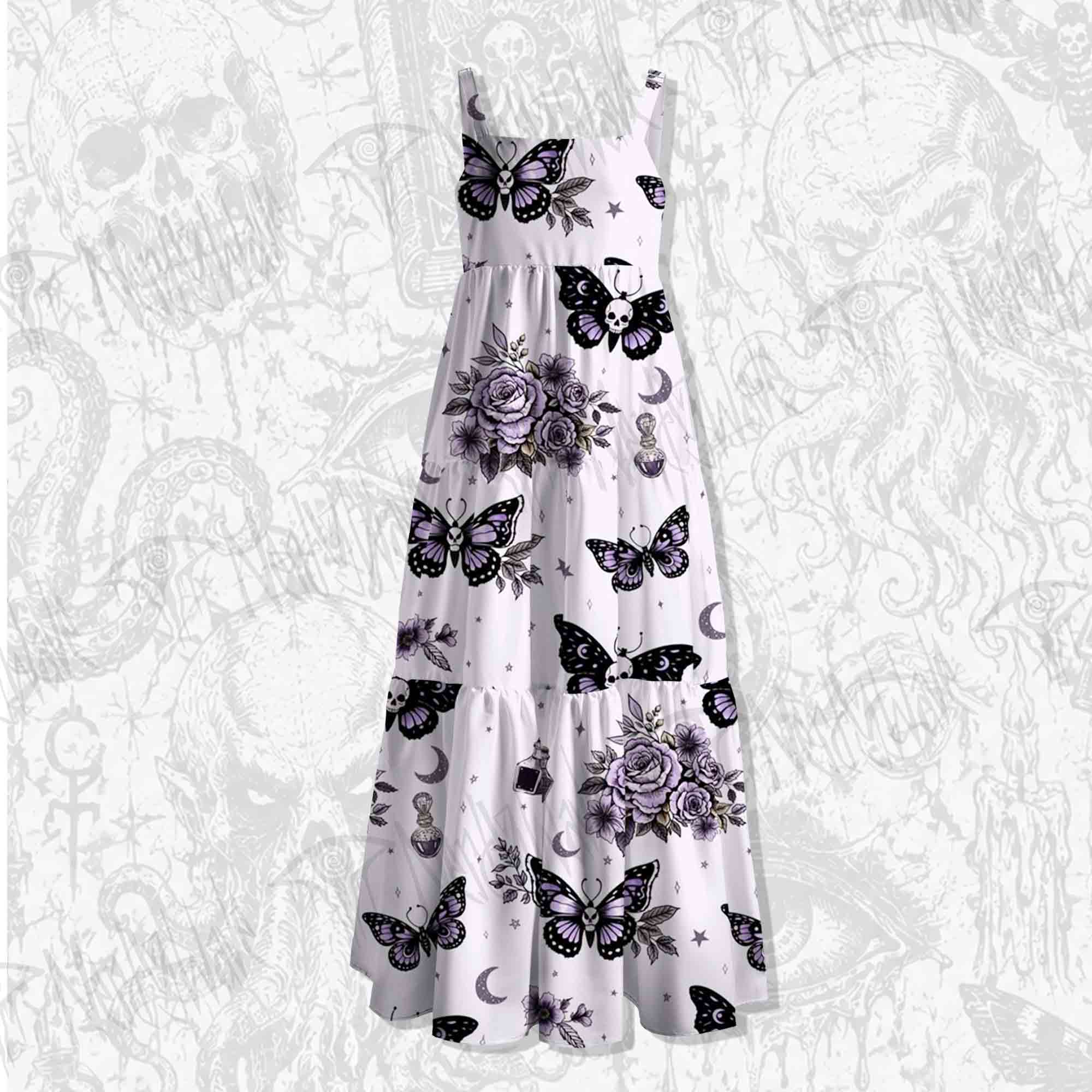 Fatal Romantic Wide Straps Maxi Dress