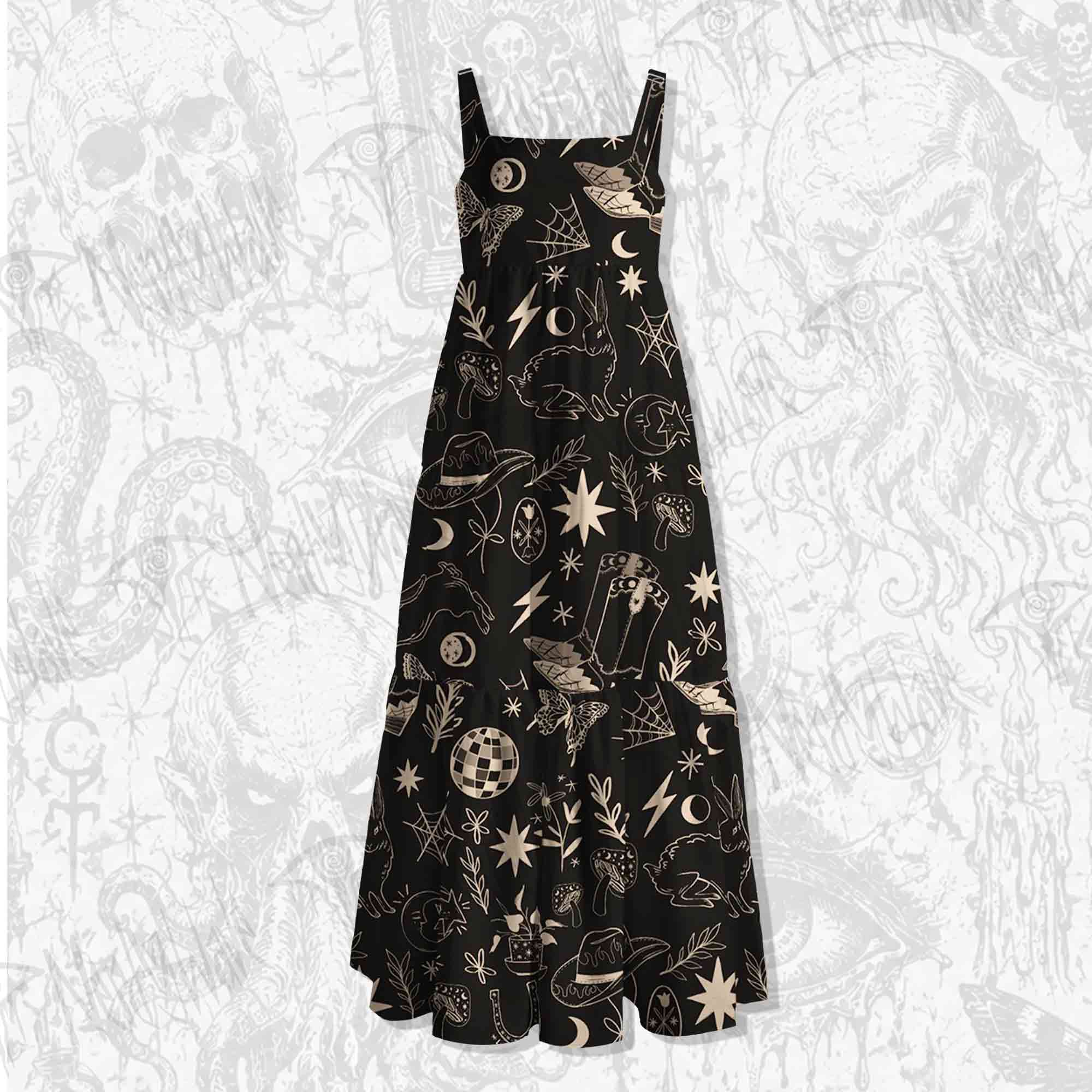 Cosmic West Wide Straps Maxi Dress