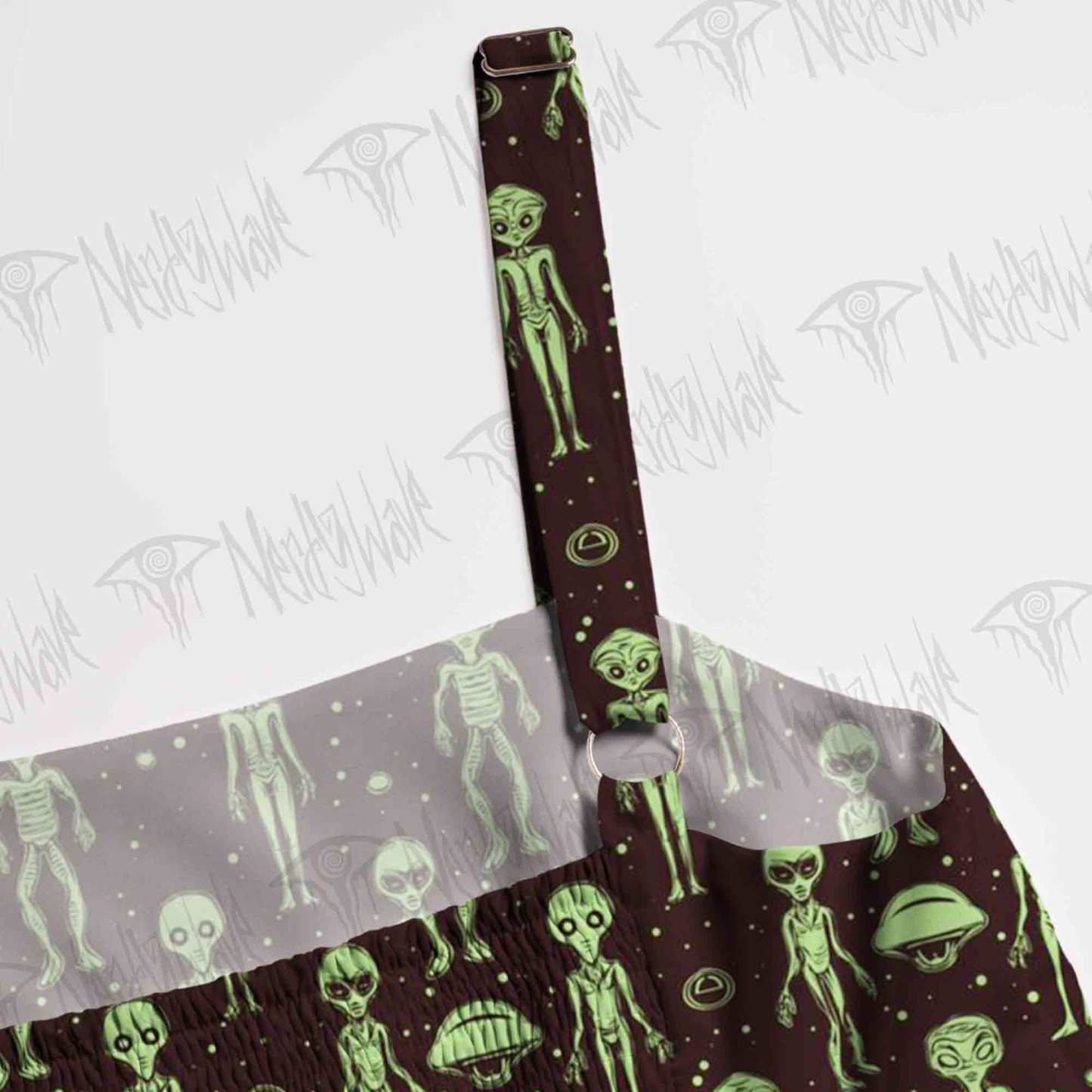 Alien Invasion Wide Straps Maxi Dress