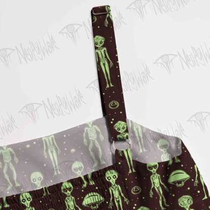 Alien Invasion Wide Straps Maxi Dress
