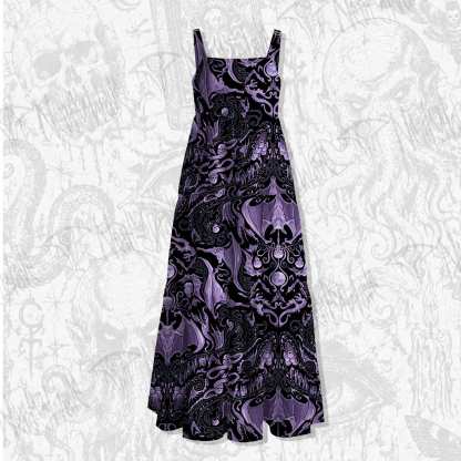 Purple Phantasm Wide Straps Maxi Dress