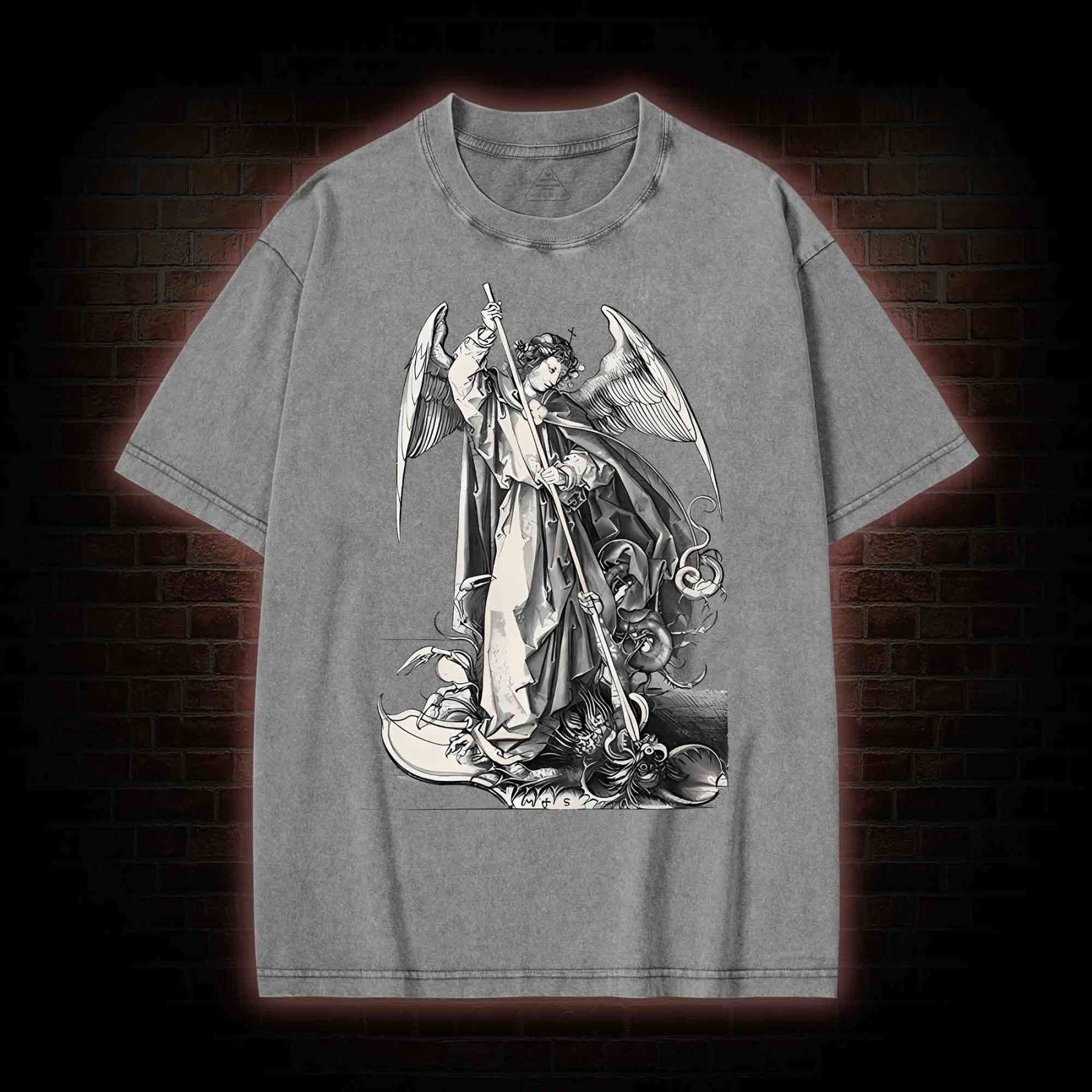 St Michael Archangel Washed T-shirt