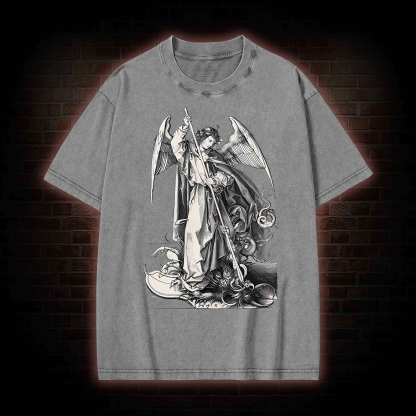 St Michael Archangel Washed T-shirt