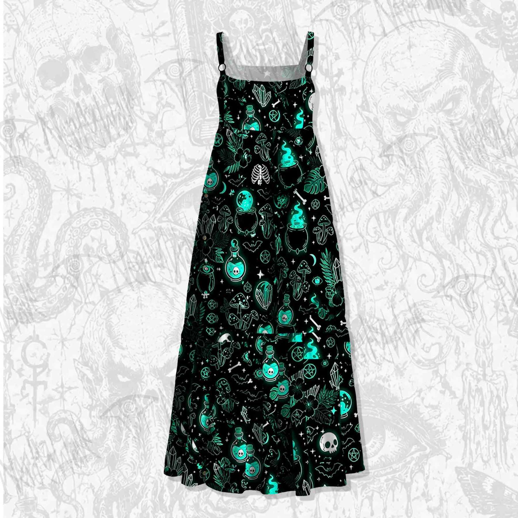 Toxic Brew Wide Straps Maxi Dress