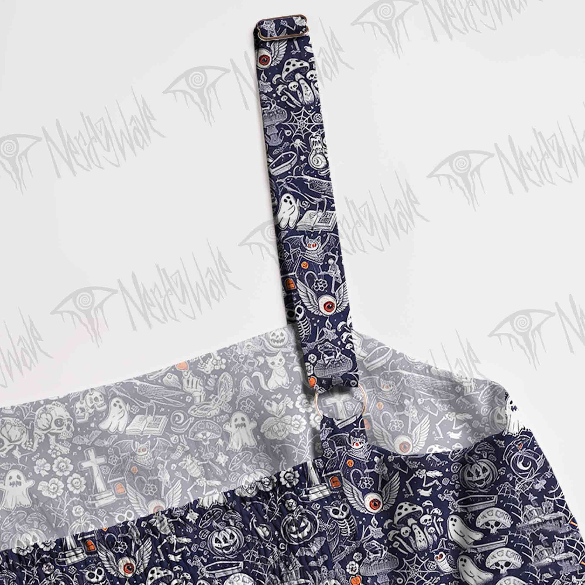 Spooky Carnival Wide Straps Maxi Dress