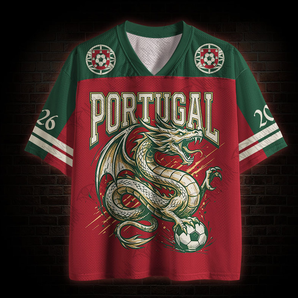 Personalized Portugal Dragon Mesh Jersey