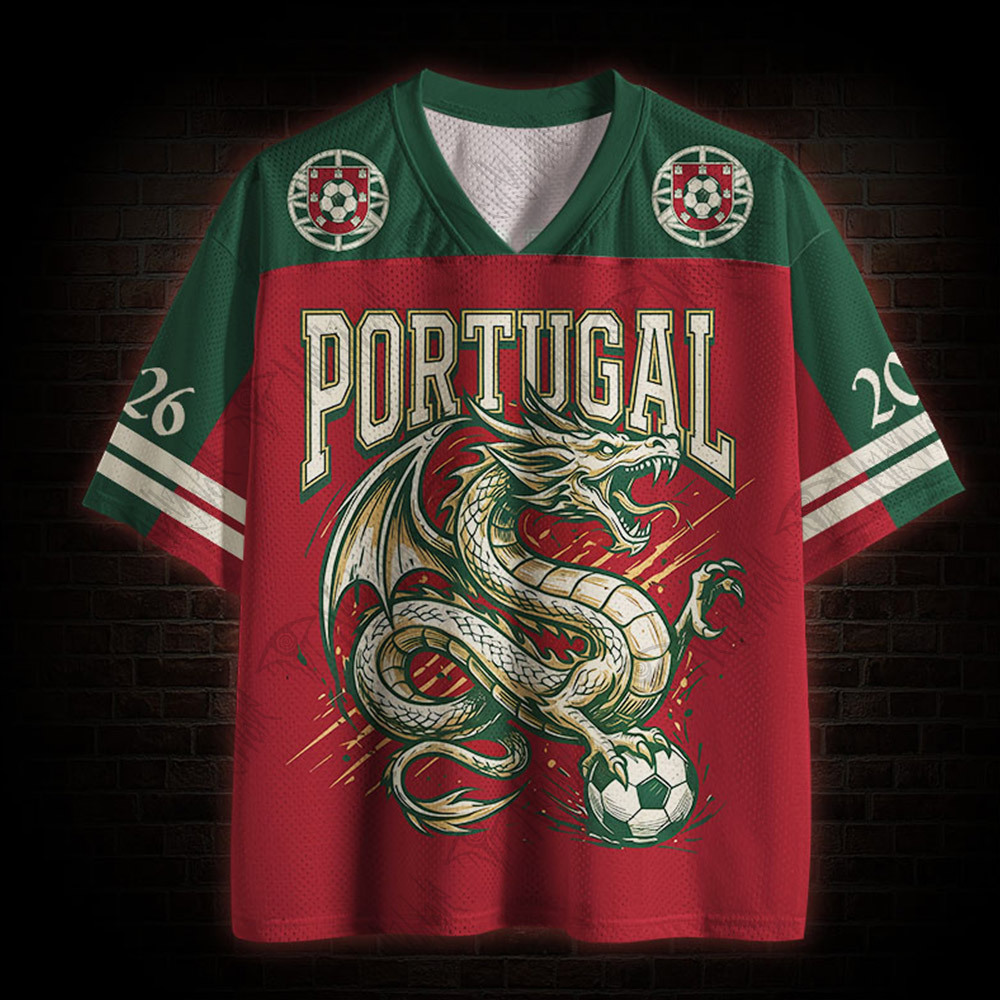 Personalized Portugal Dragon Mesh Jersey