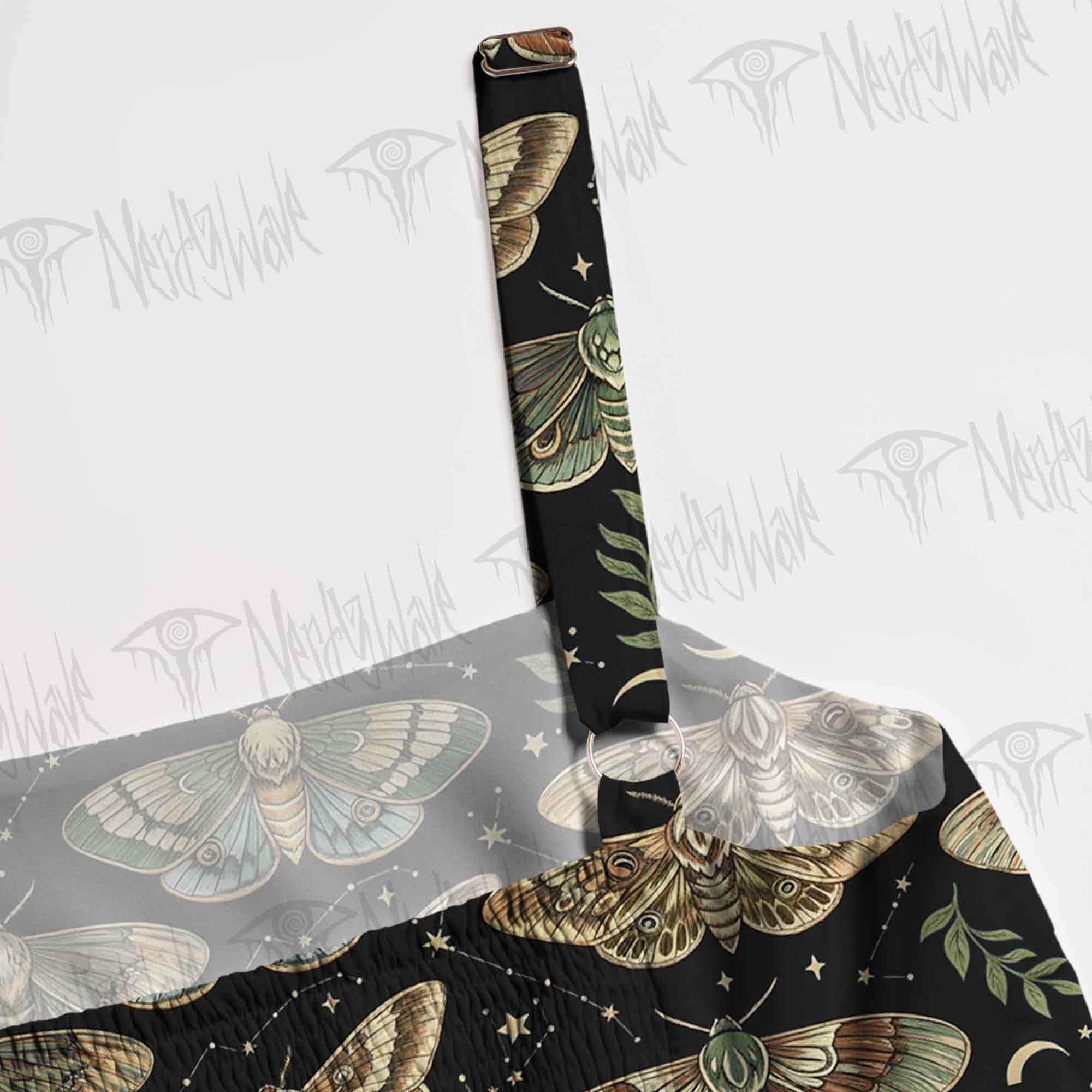 Midnight Moth Wide Straps Maxi Dress