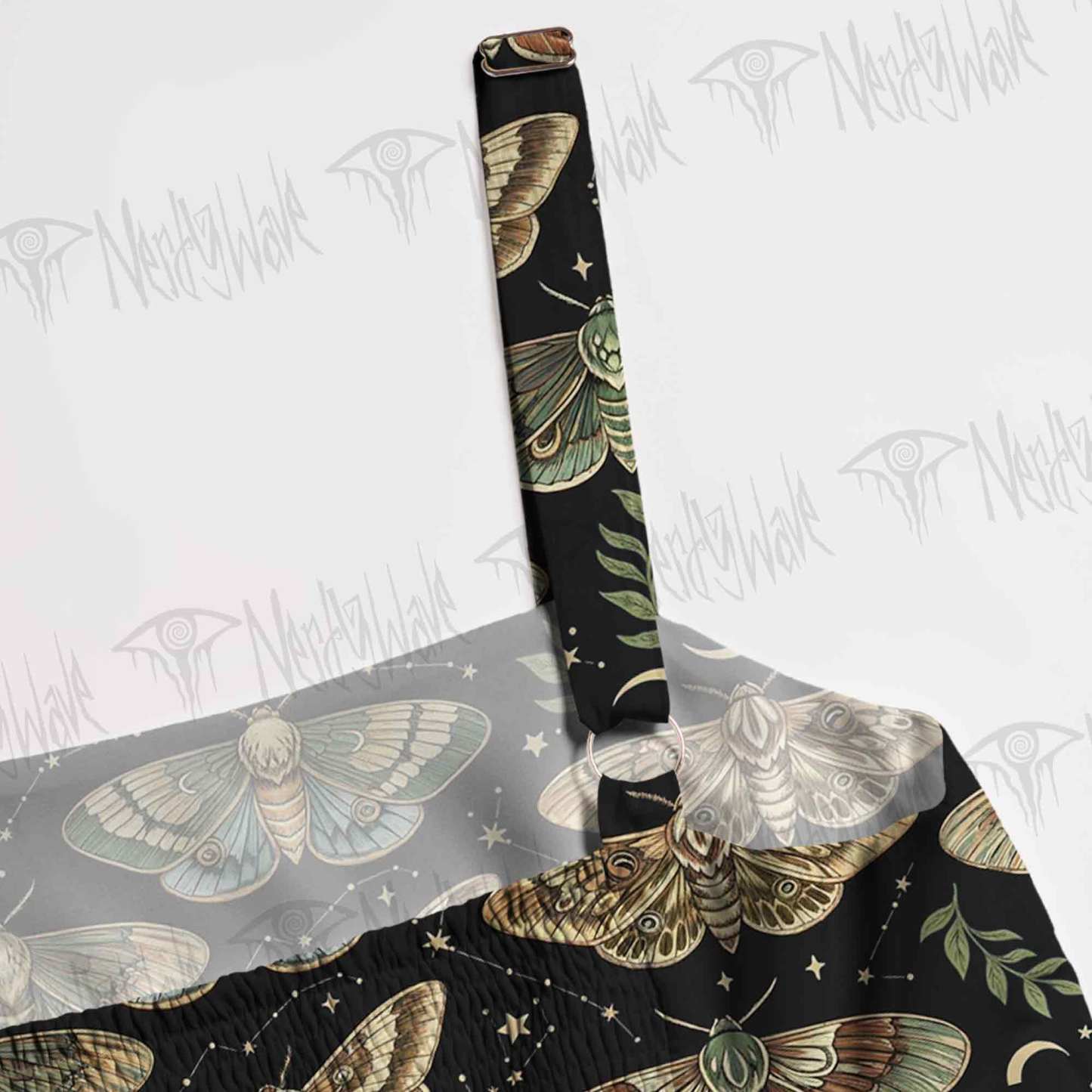 Midnight Moth Wide Straps Maxi Dress