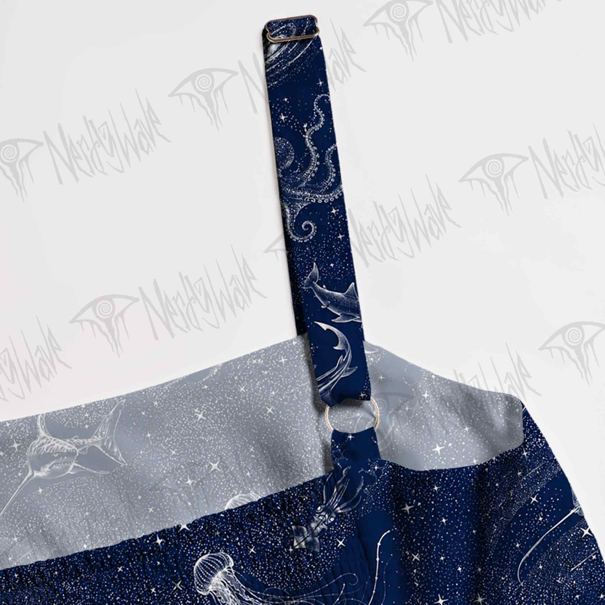 Deep Sea Jellyfish Wide Straps Maxi Dress