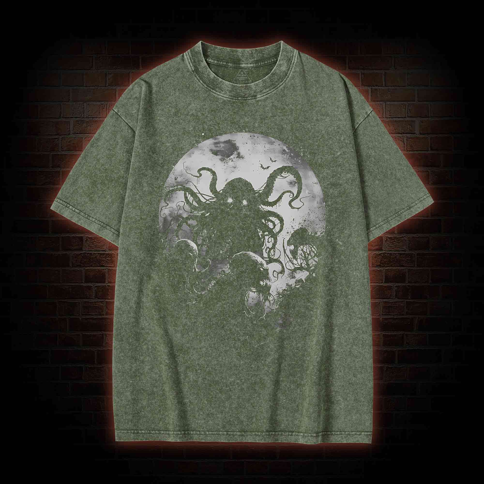 Old God Cthulhu Washed T-shirt