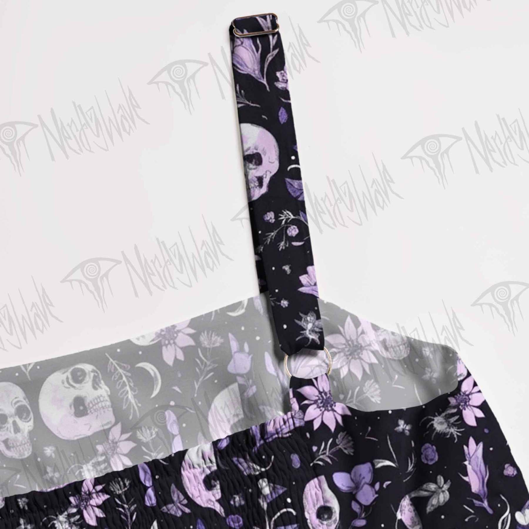 Lavender Skull Wide Straps Maxi Dress