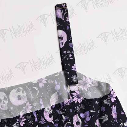 Lavender Skull Wide Straps Maxi Dress
