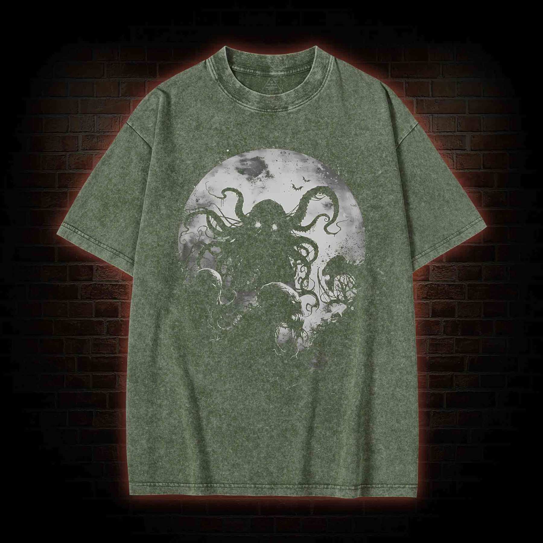 Old God Cthulhu Washed T-shirt