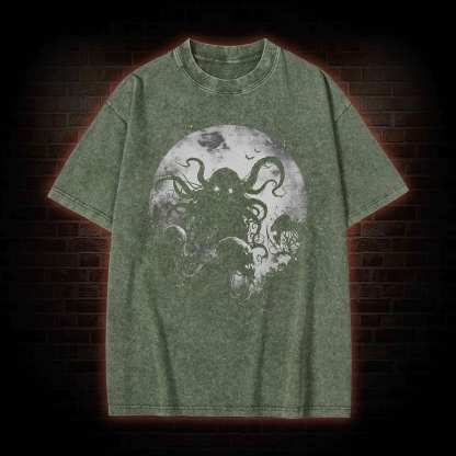 Old God Cthulhu Washed T-shirt