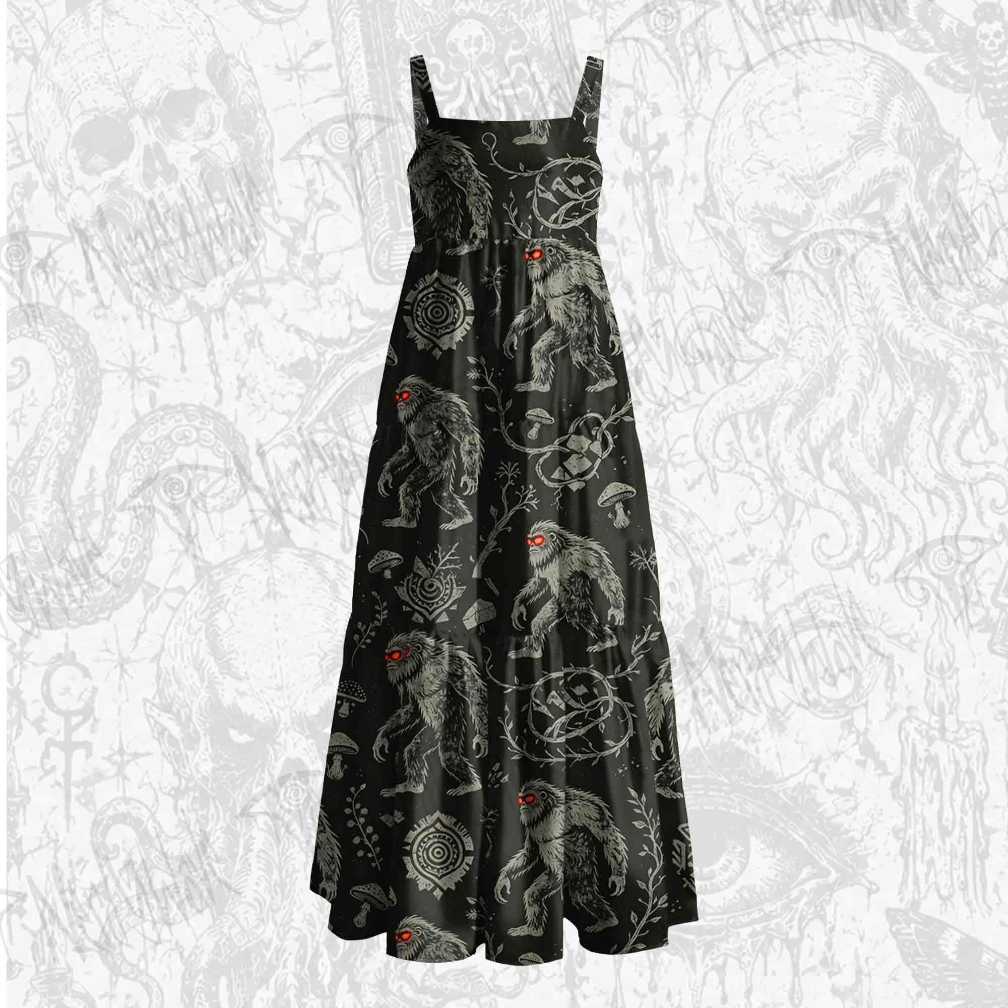 Crimson Bigfoot Wide Straps Maxi Dress