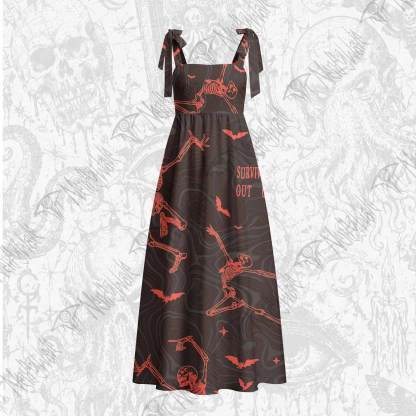 Surviving Purely Out of Spite Tie Shoulder Maxi Dress