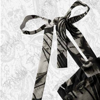 Eyes of Horrors Tie Shoulder Maxi Dress
