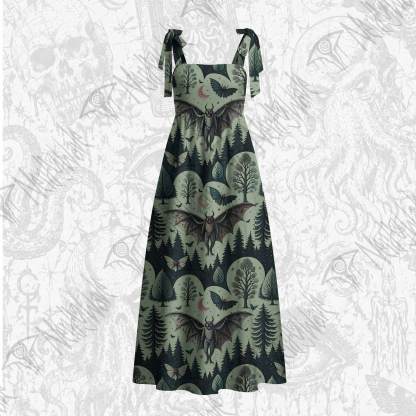 Home of the Mothman Tie Shoulder Maxi Dress