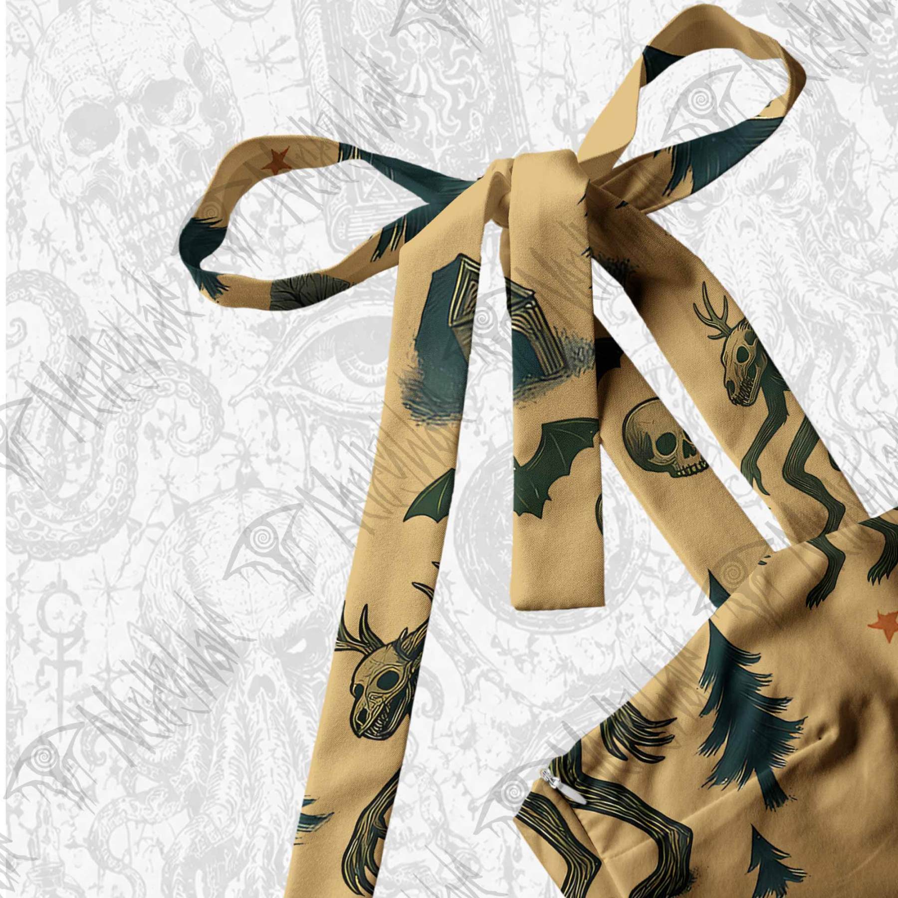 Wendigo in the Forest Tie Shoulder Maxi Dress