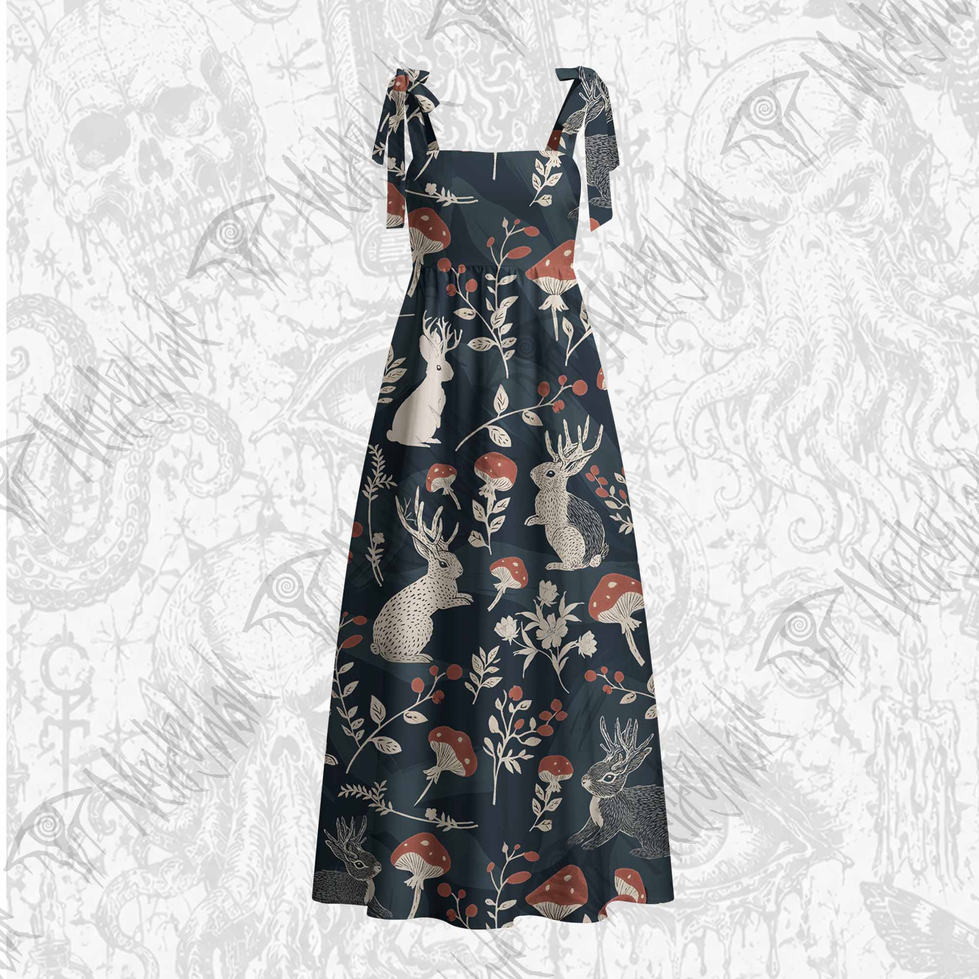 Jackalope Tie Shoulder Maxi Dress