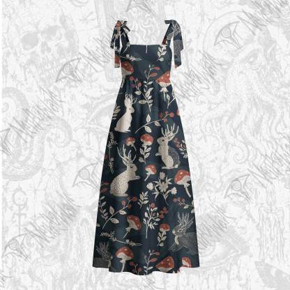 Jackalope Tie Shoulder Maxi Dress