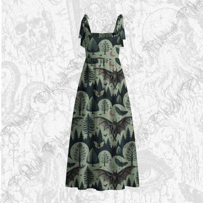 Home of the Mothman Tie Shoulder Maxi Dress