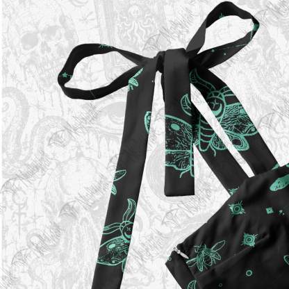 Midnight Flying Insect Tie Shoulder Maxi Dress