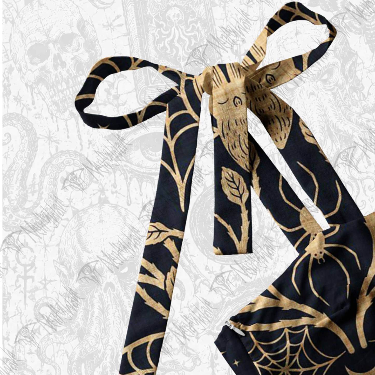 Midnight Manorv Tie Shoulder Maxi Dress