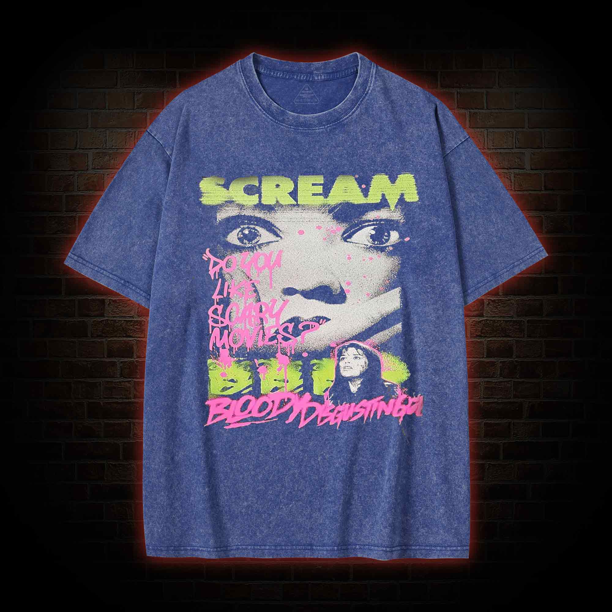Do You Like Scary Movies? Vintage Movie Washed T-shirt