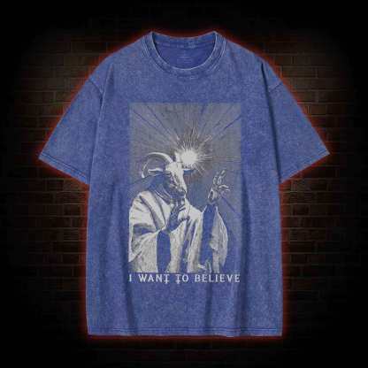 I Want to Believe Goat Washed T-shirt