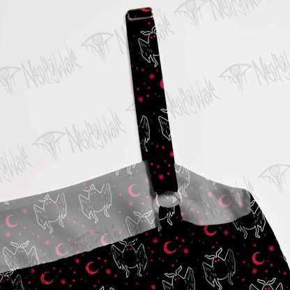 Mothman Night Wide Straps Maxi Dress