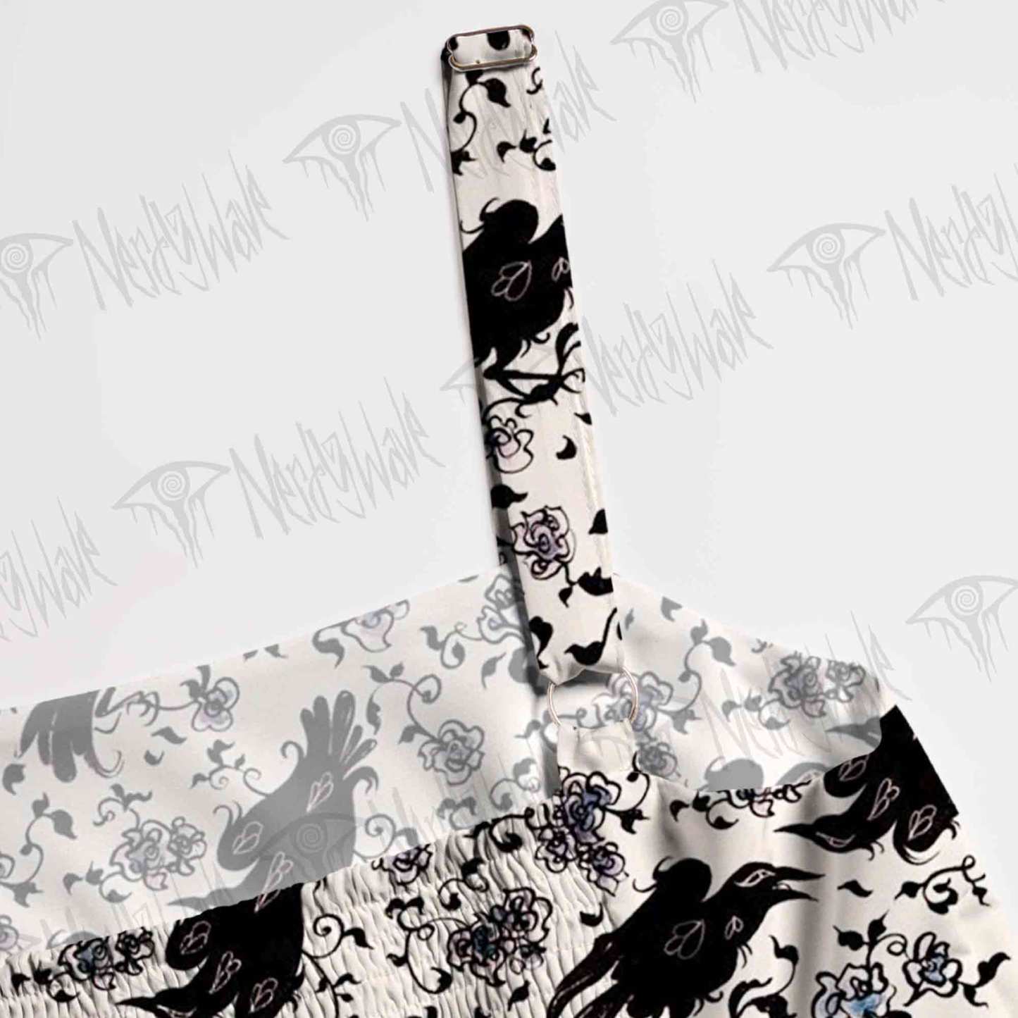 Crows and Roses Wide Straps Maxi Dress
