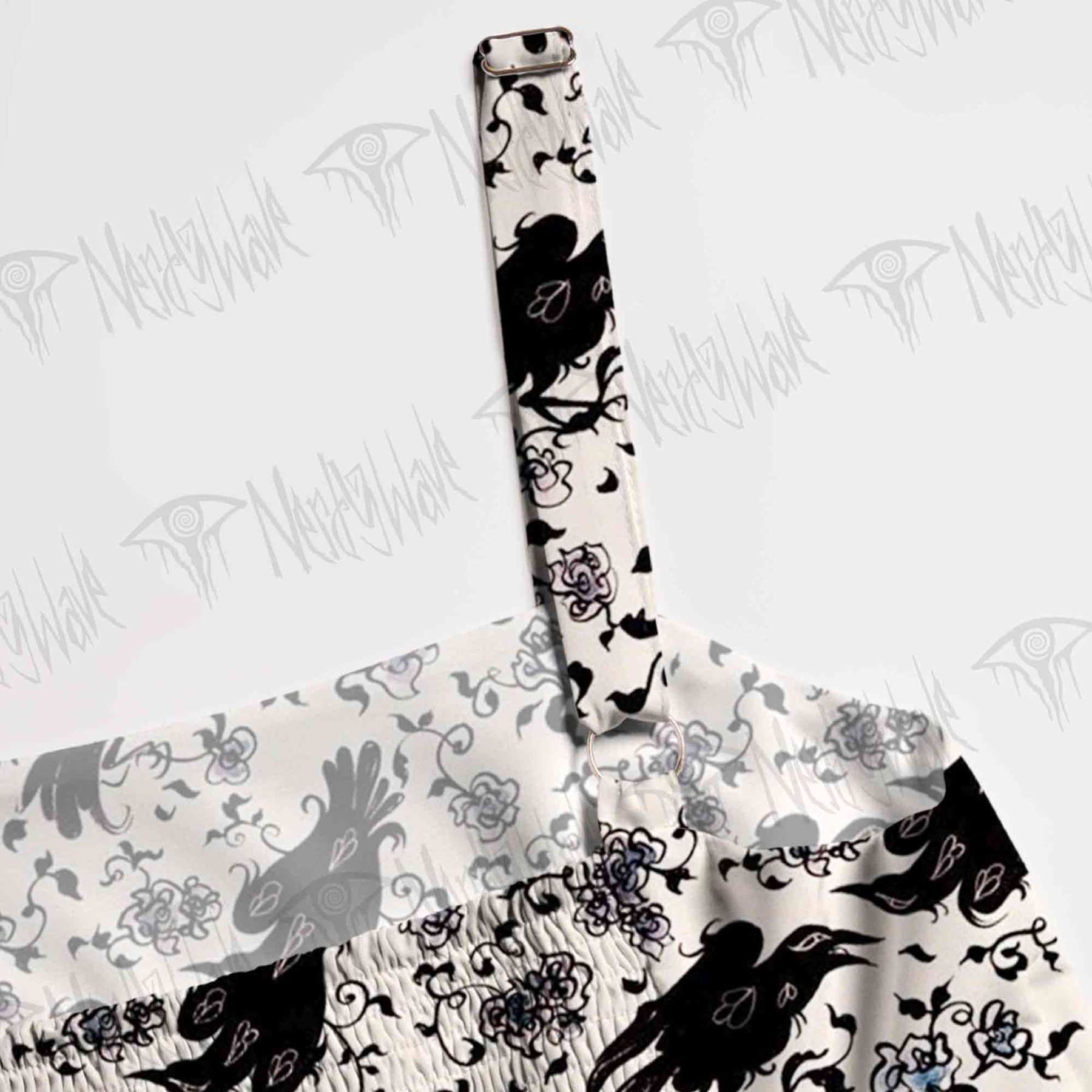 Crows and Roses Wide Straps Maxi Dress