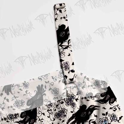 Crows and Roses Wide Straps Maxi Dress
