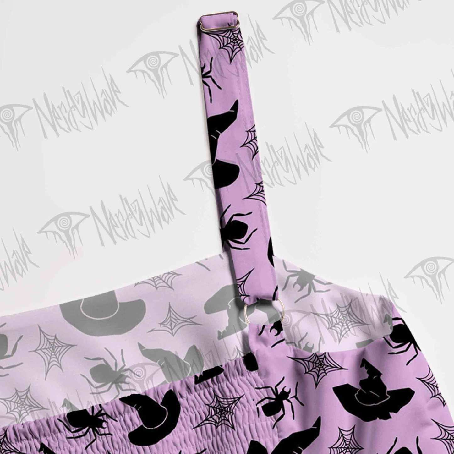 Pastel Goth Wide Straps Maxi Dress