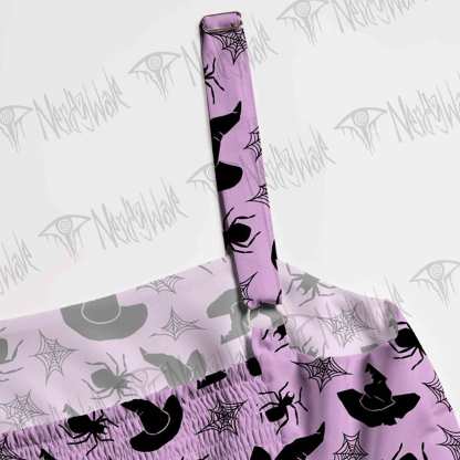 Pastel Goth Wide Straps Maxi Dress
