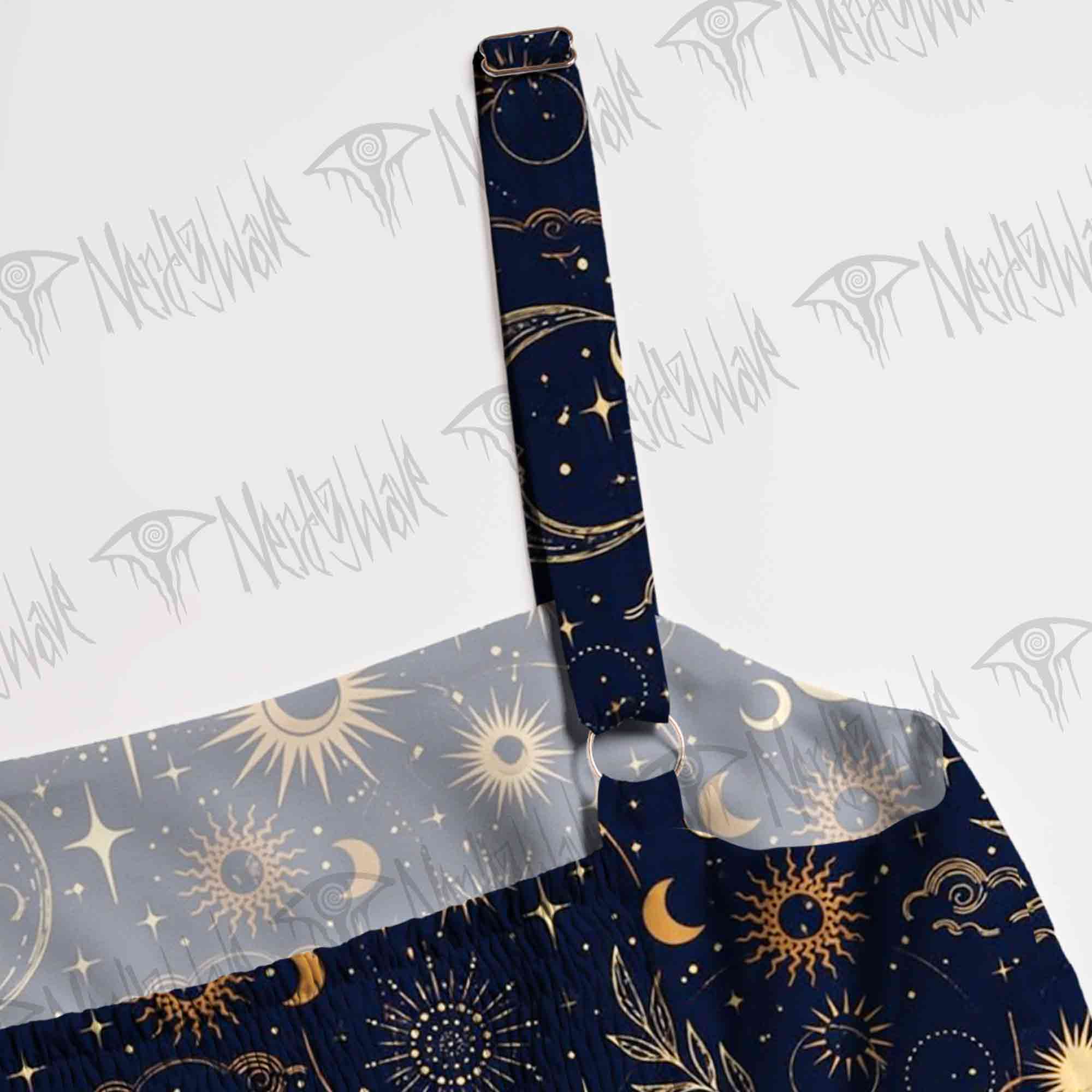 Celestial Aesthetic Wide Straps Maxi Dress