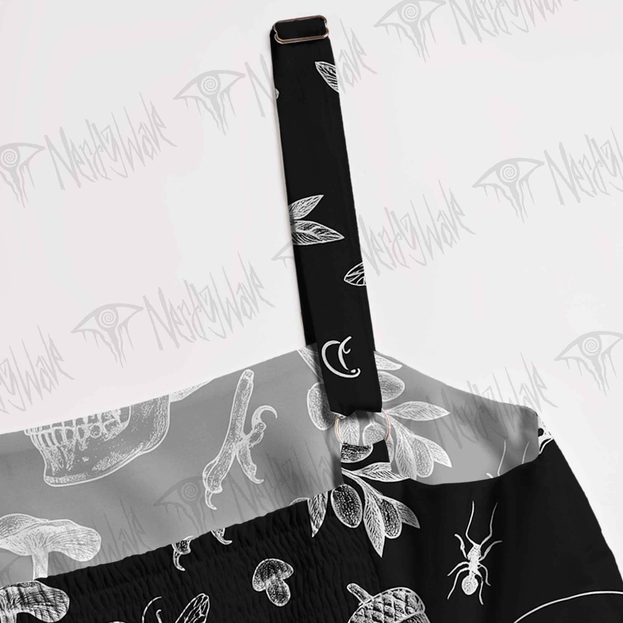 Mushrooms&Leaves Wide Straps Maxi Dress