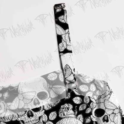 Skull Roses Wide Straps Maxi Dress