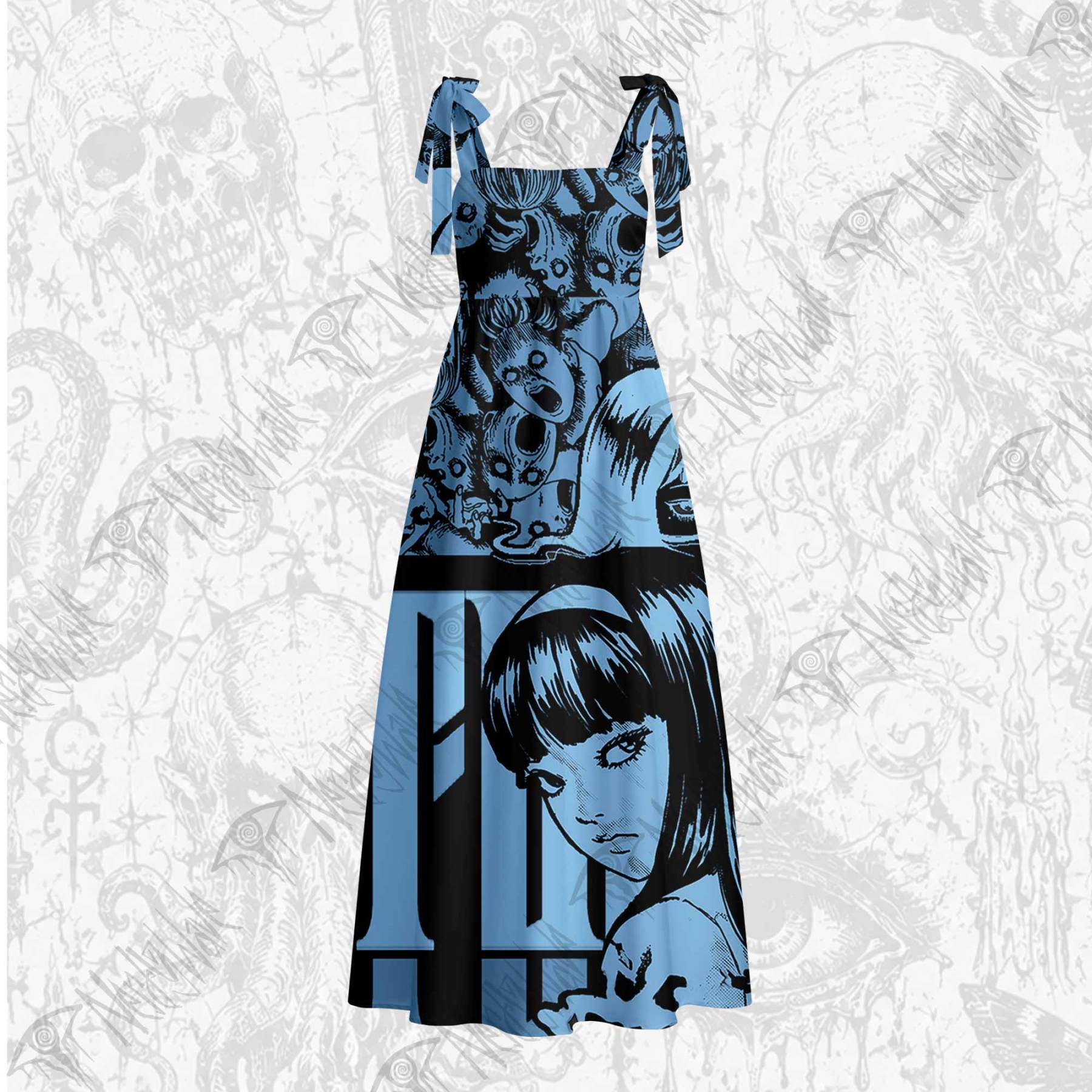 Do not Look at Me with Those Eyes Tie Shoulder Maxi Dress