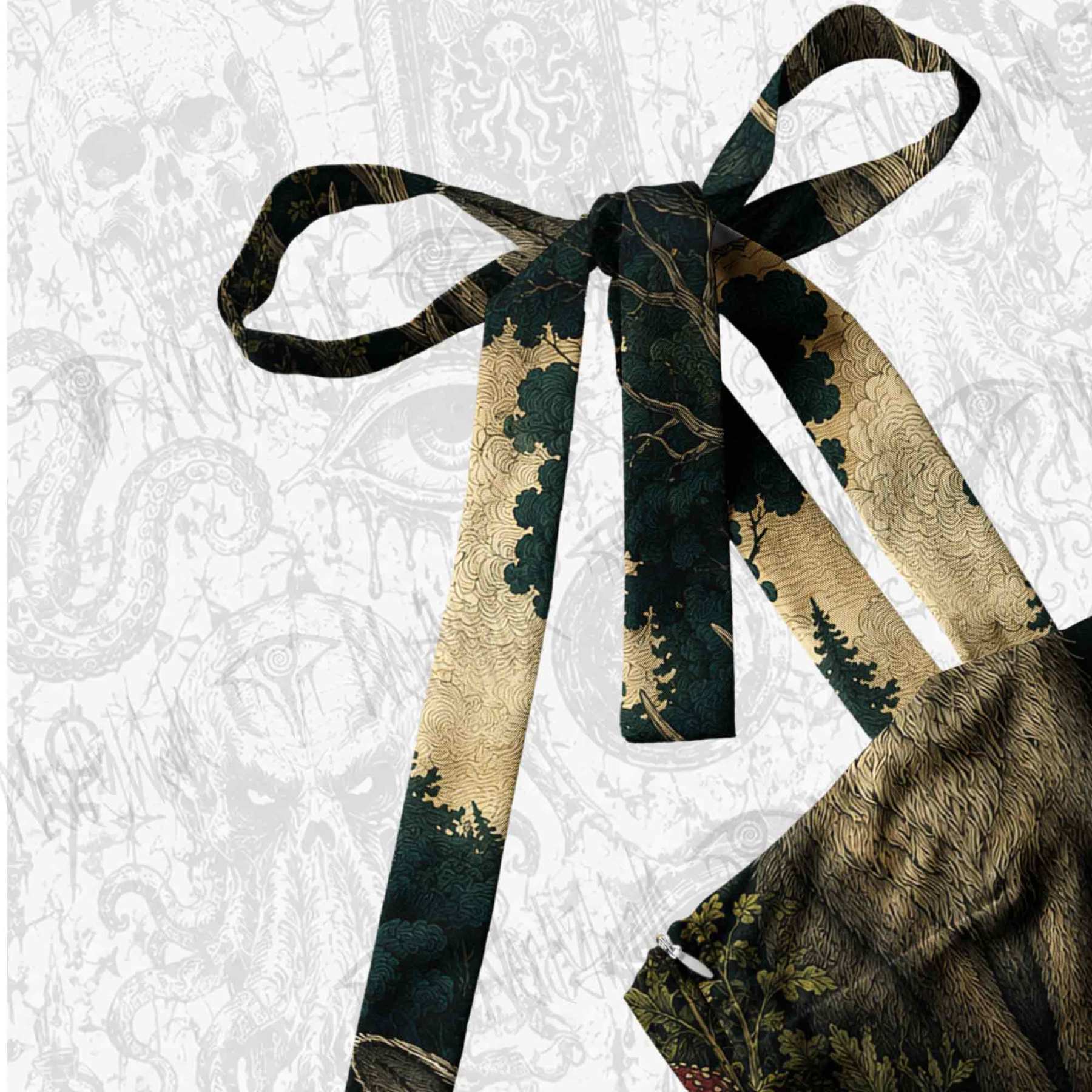 Jackalope in the JungleTie Shoulder Maxi Dress