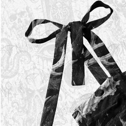 Wendigo Skulls Tie Shoulder Maxi Dress